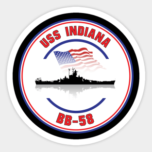 USS Indiana BB-58 Sticker